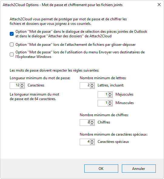 Comment sécuriser les pièces jointes MS Outlook - Règles pour les mots de passe