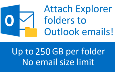 How to attach Explorer folders to Outlook emails?